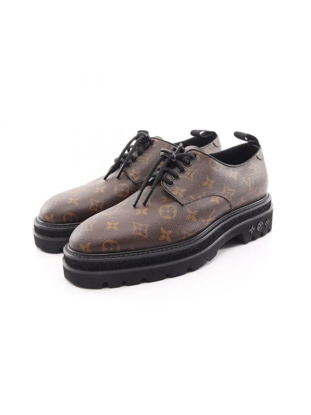 Louis Vuitton Shoes Black Ice Line Monolam Derby Canvas